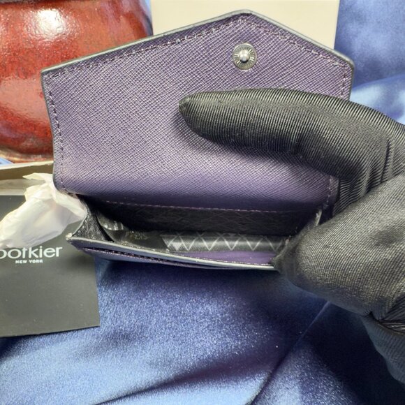 Botkier Cobble Hill Snap Wallet – Purples/White Saffiano Leather (NWT + Box) - Picture 16 of 16